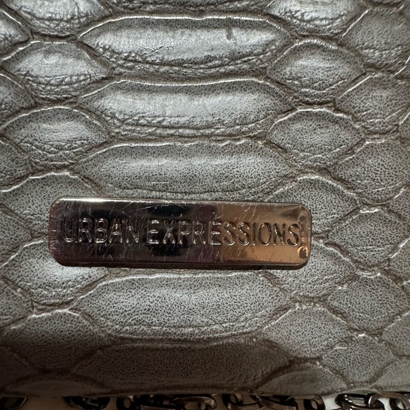 Gray Snakeskin Clutch Bag - Picture 3 of 9